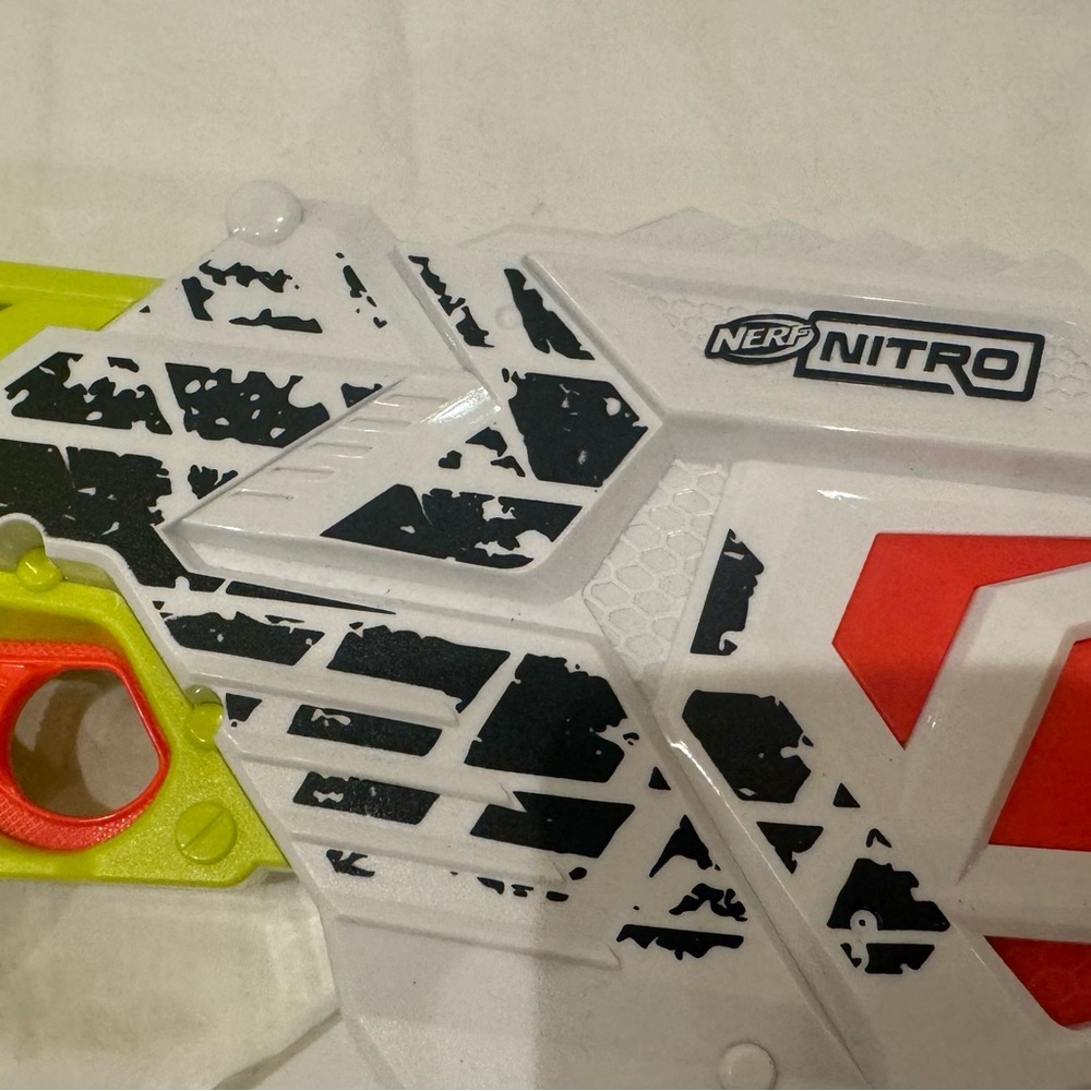 White and Red Nitro Toy Car Set